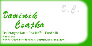 dominik csajko business card